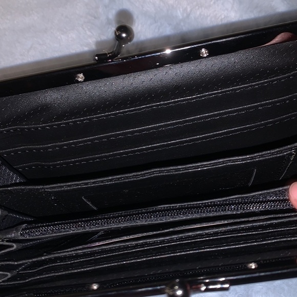 NWOT Animal Print Leather Clutch/Wallet leapard panther minimal statement bag - Picture 10 of 13